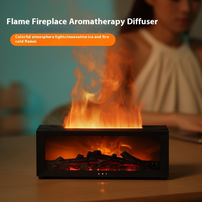 Difusor de Aromas con Efecto Llama 3D