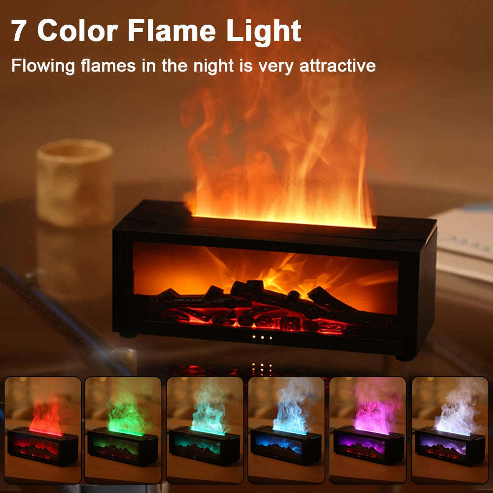 Difusor de Aromas con Efecto Llama 3D