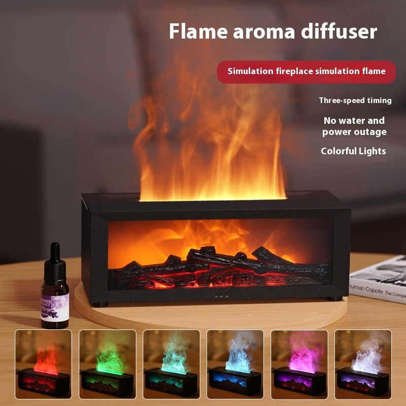 Difusor de Aromas con Efecto Llama 3D