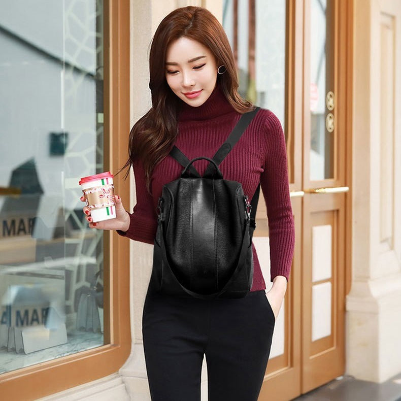 Mochila de Mujer Color Liso con Gran Capacidad