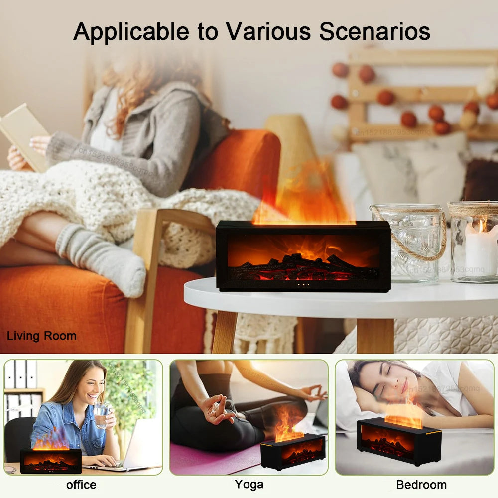 Difusor de Aromas con Efecto Llama 3D