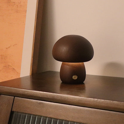 Lámpara de Mesa de Madera con Interruptor Táctil